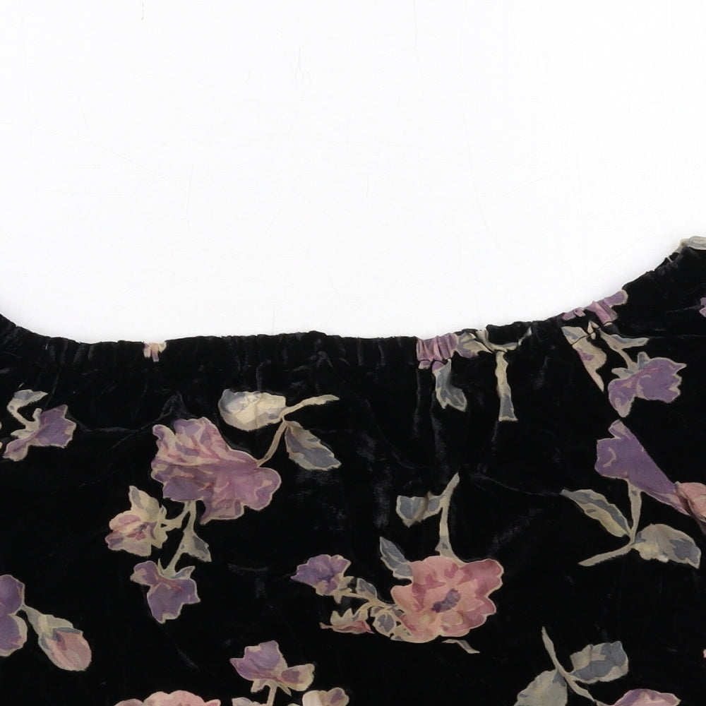 Womens UK Size S Staring at Stars Black Basic Blouse