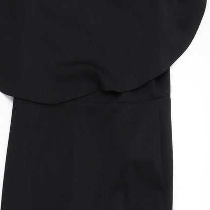 ASOS Womens Black Polyester Mermaid Size 14 Square Neck Pullover - Cold shoulder