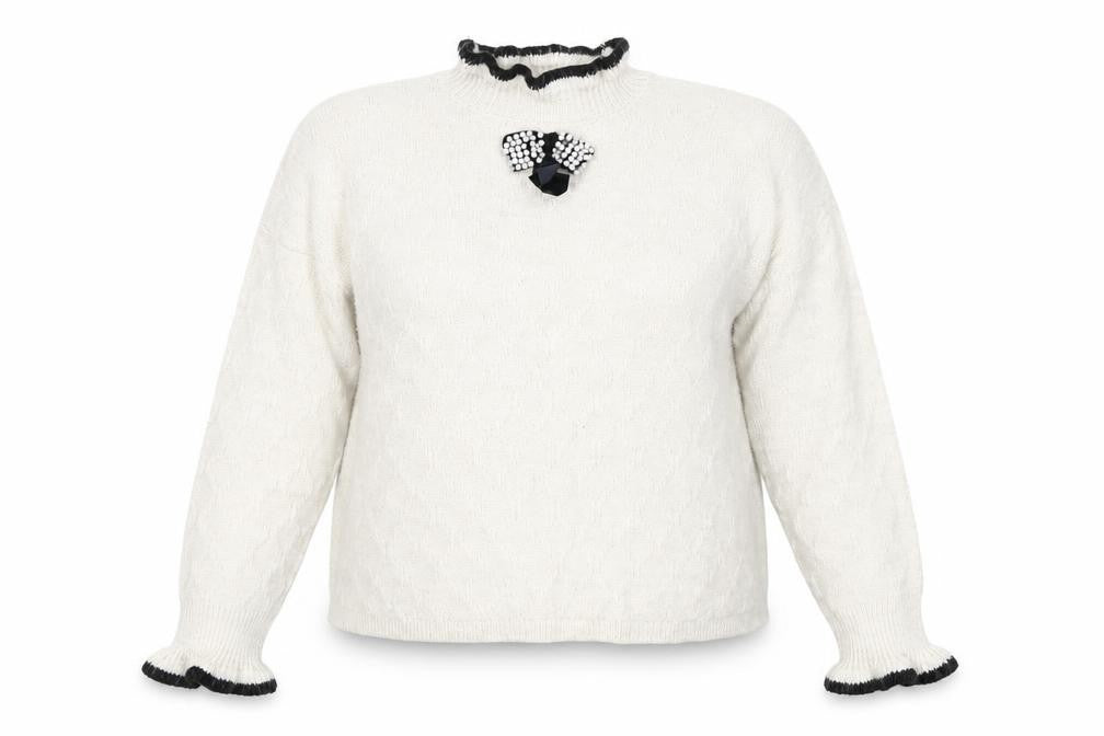 Womens UK Size L River Island Ivory Pullover Jumper