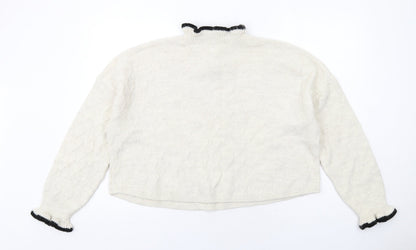 Womens UK Size L River Island Ivory Pullover Jumper