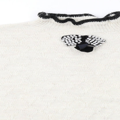 Womens UK Size L River Island Ivory Pullover Jumper