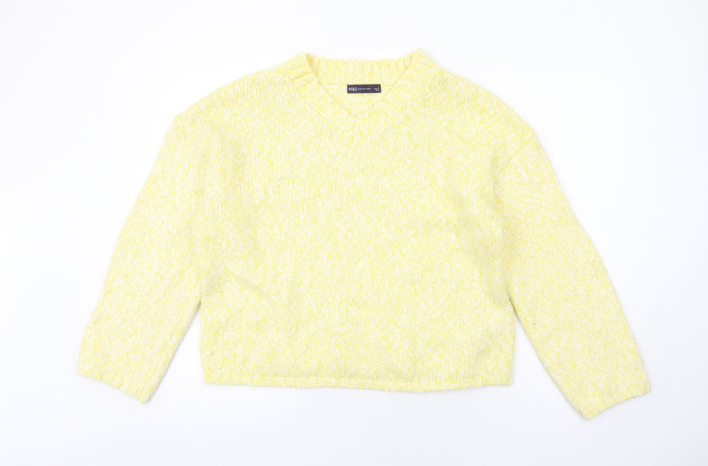 Womens UK Size L Marks and Spencer Yellow Pullover Jumper