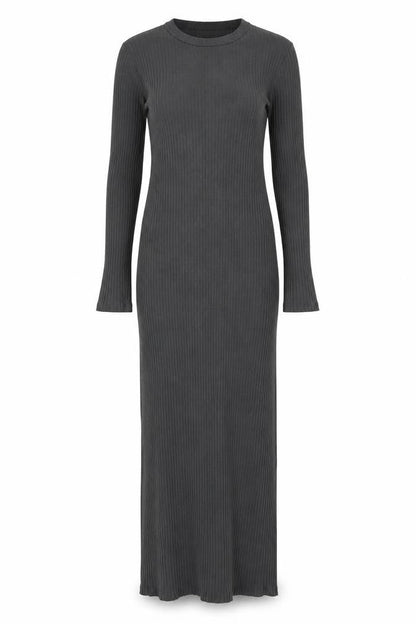 H&M Womens Grey Cotton Jumper Dress Size S Round Neck Pullover