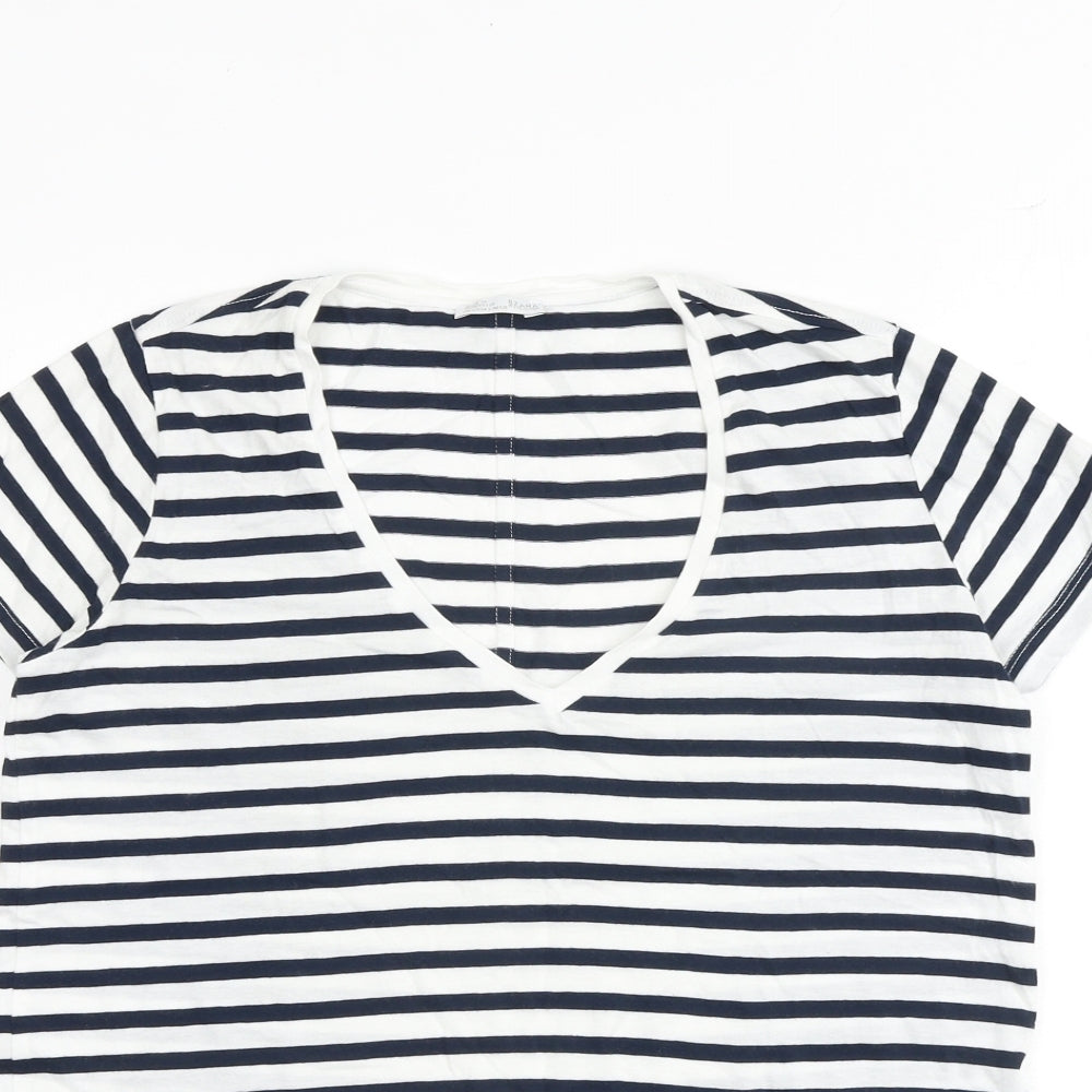 Womens UK Size S Zara White Basic T-Shirt