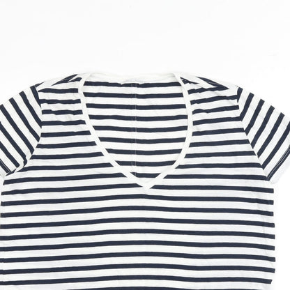 Womens UK Size S Zara White Basic T-Shirt