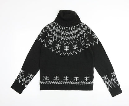 Womens UK Size 6 Missguided Black Pullover Jumper