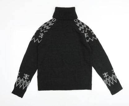 Womens UK Size 6 Missguided Black Pullover Jumper