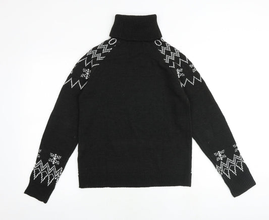 Womens UK Size 6 Missguided Black Pullover Jumper