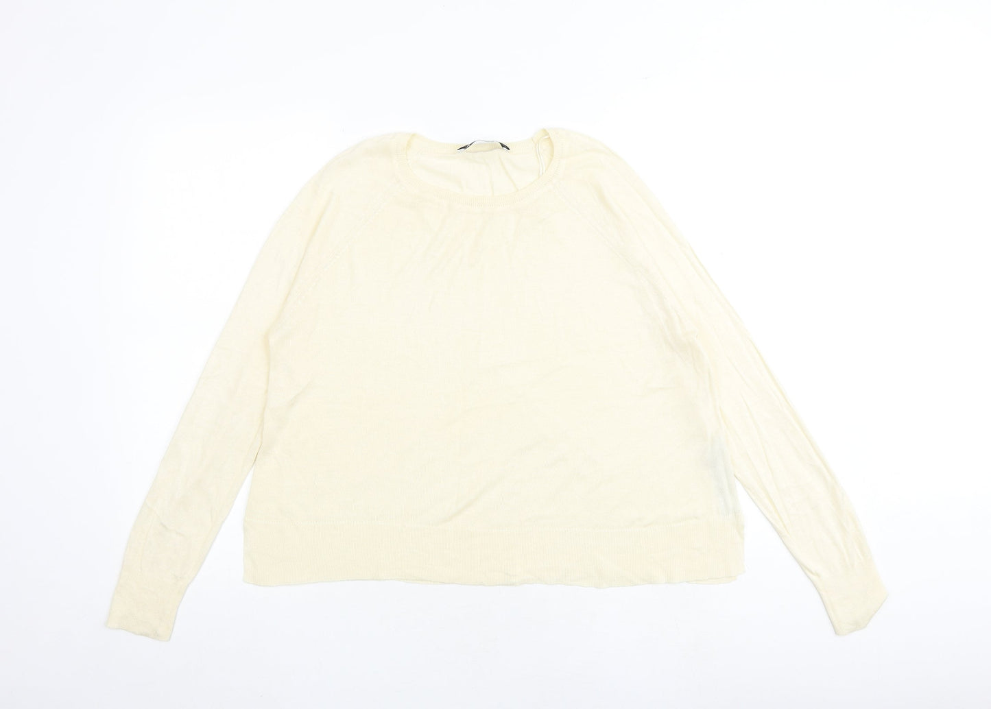 Womens UK Size M Marks and Spencer Ivory Pullover Jumper
