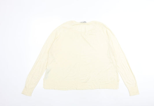 Womens UK Size M Marks and Spencer Ivory Pullover Jumper