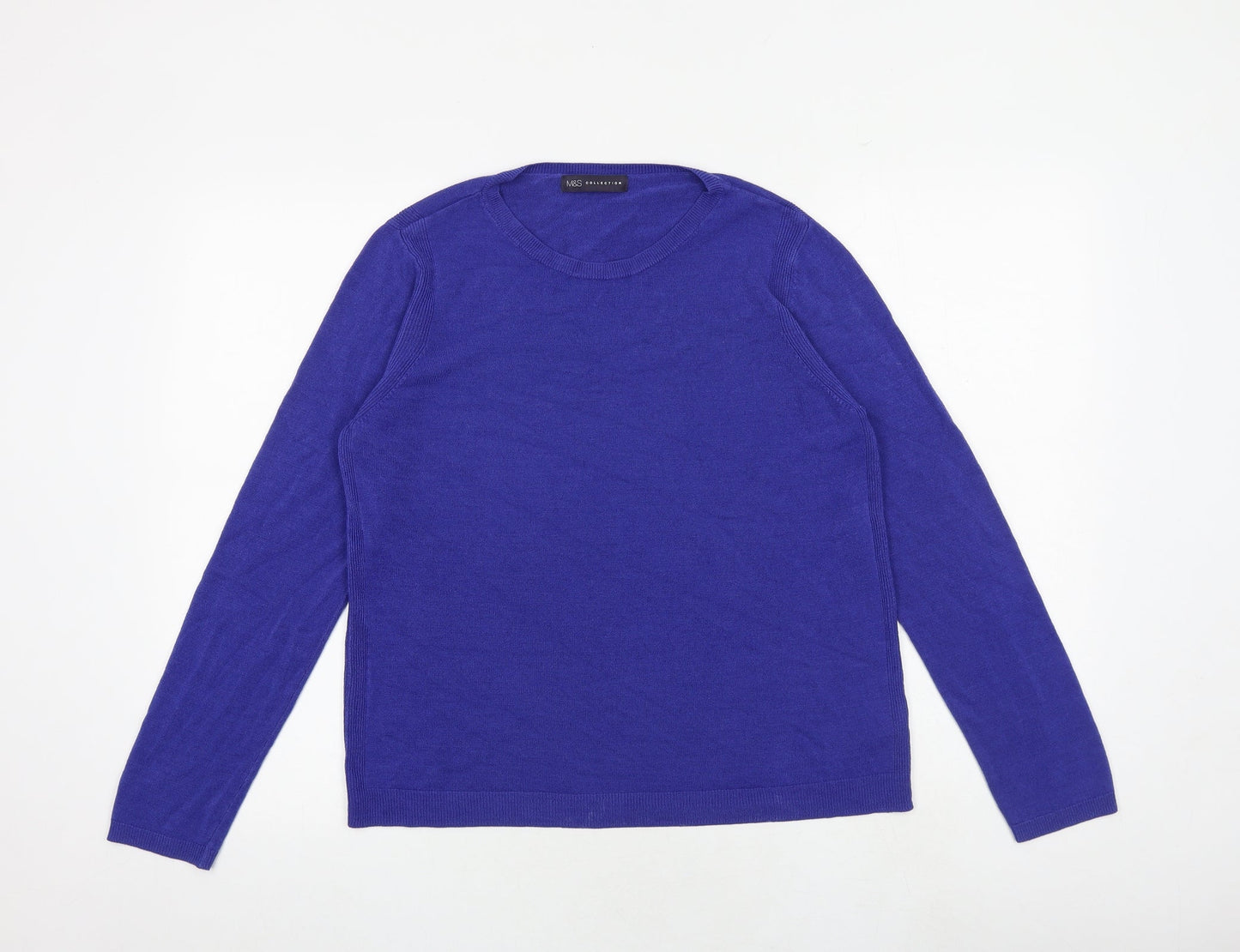 Womens UK Size 14 Marks and Spencer Blue Pullover Jumper
