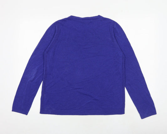 Womens UK Size 14 Marks and Spencer Blue Pullover Jumper