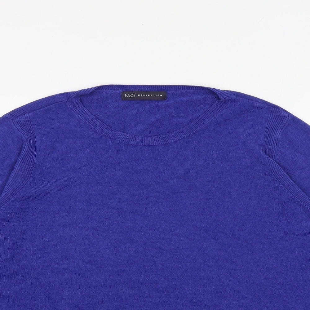 Womens UK Size 14 Marks and Spencer Blue Pullover Jumper