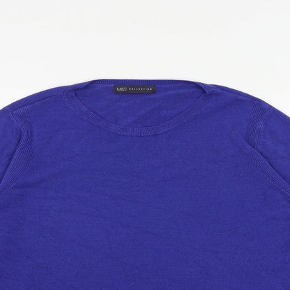 Womens UK Size 14 Marks and Spencer Blue Pullover Jumper