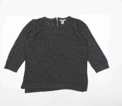 Womens UK Size L H&M Grey Pullover Jumper