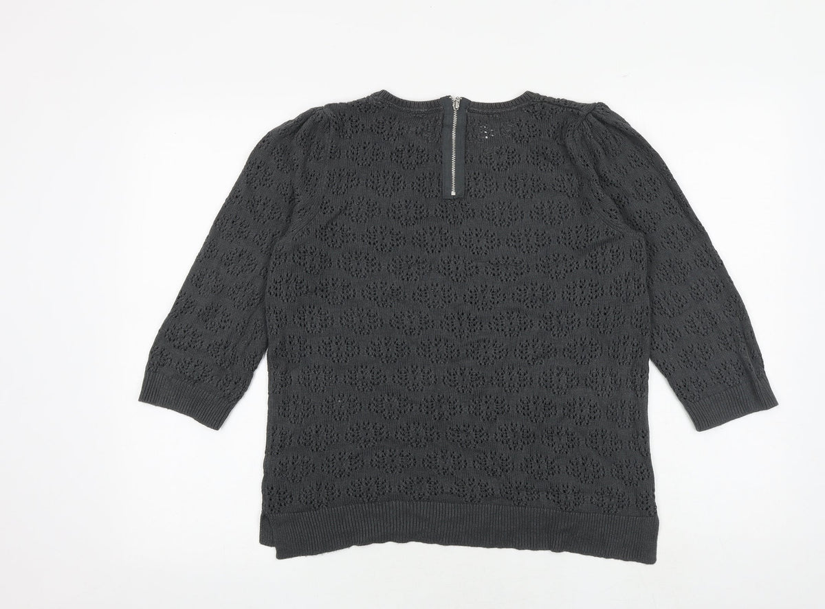 Womens UK Size L H&M Grey Pullover Jumper