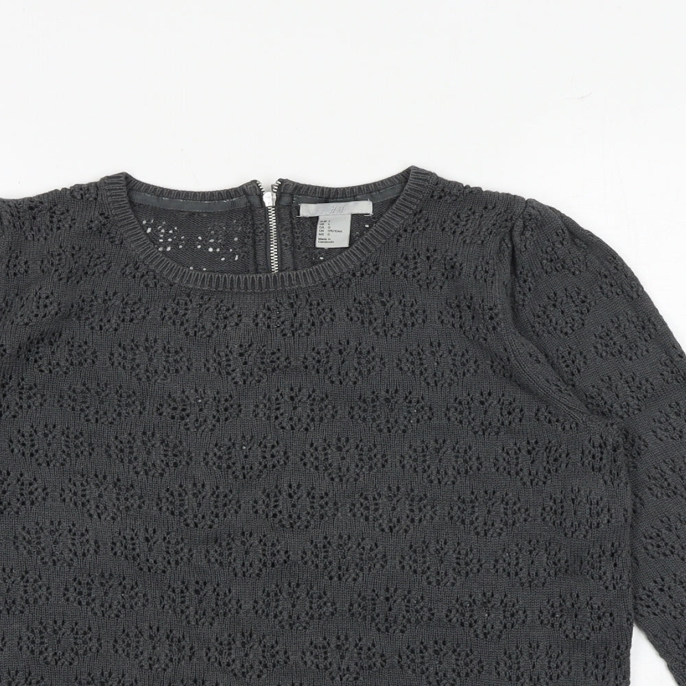 Womens UK Size L H&M Grey Pullover Jumper