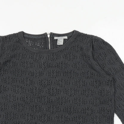 Womens UK Size L H&M Grey Pullover Jumper