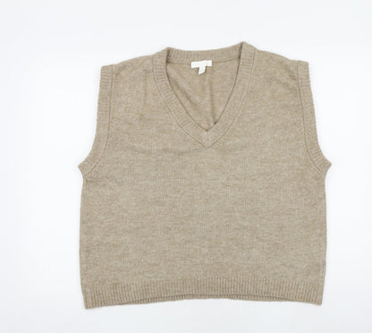 Womens UK Size S H&M Brown Vest Jumper