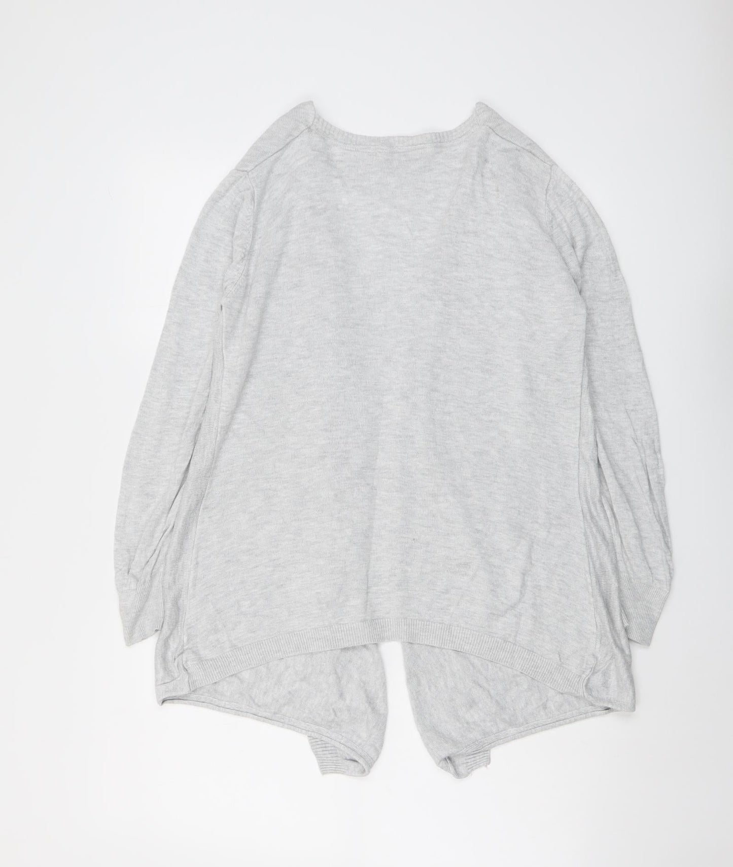 Red Herring Womens Grey V-Neck Viscose Cardigan Jumper Size 14