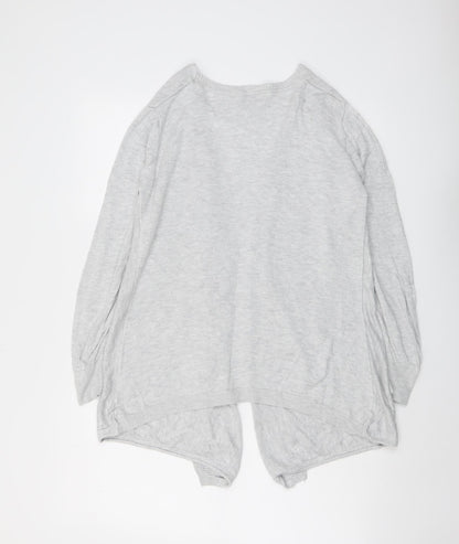 Red Herring Womens Grey V-Neck Viscose Cardigan Jumper Size 14
