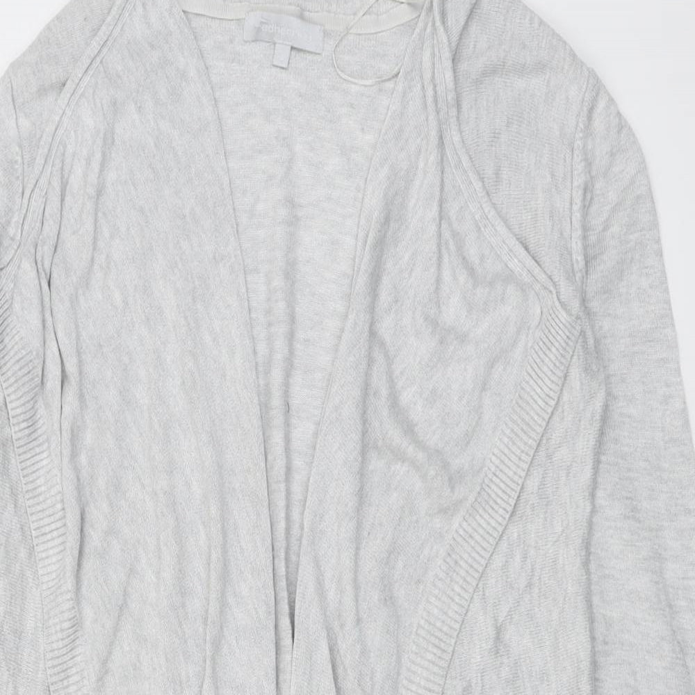 Red Herring Womens Grey V-Neck Viscose Cardigan Jumper Size 14