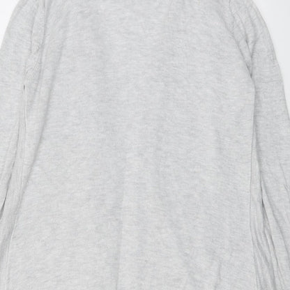 Red Herring Womens Grey V-Neck Viscose Cardigan Jumper Size 14