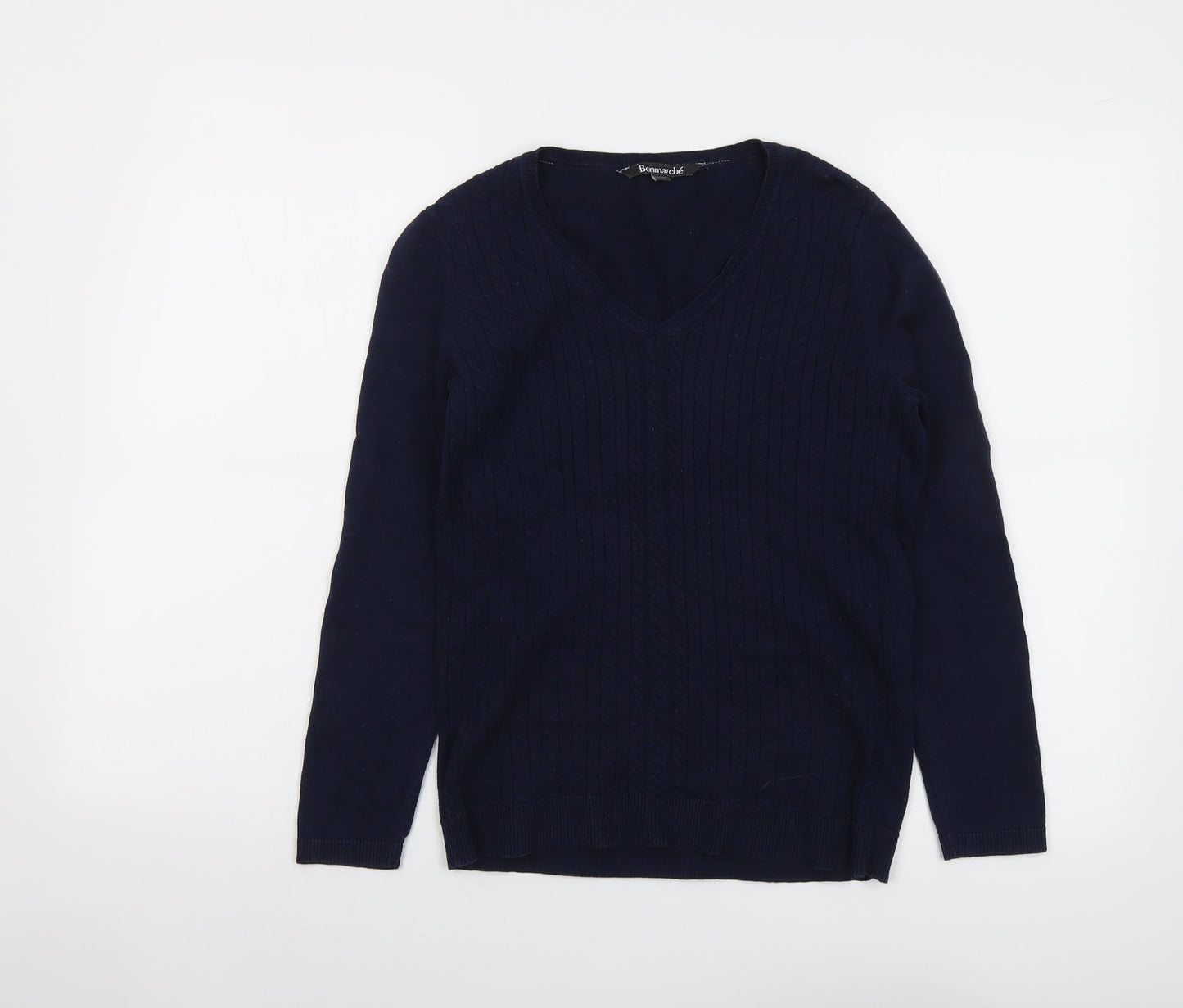 Womens UK Size 8 Bonmarché Blue Pullover Jumper