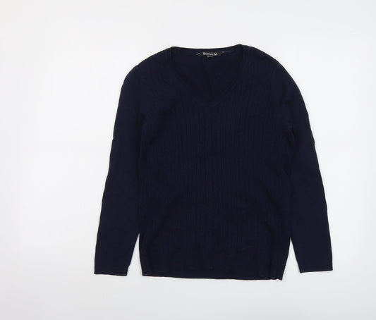 Womens UK Size 8 Bonmarché Blue Pullover Jumper