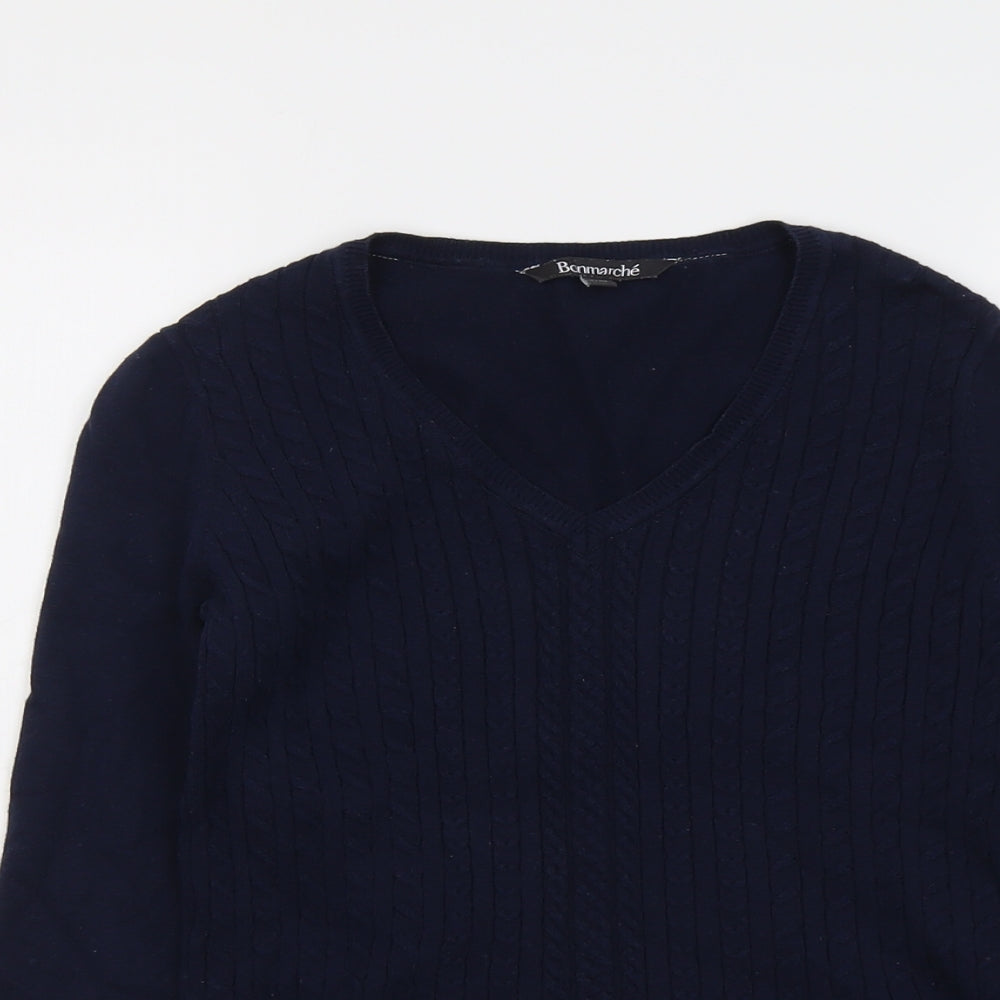 Womens UK Size 8 Bonmarché Blue Pullover Jumper