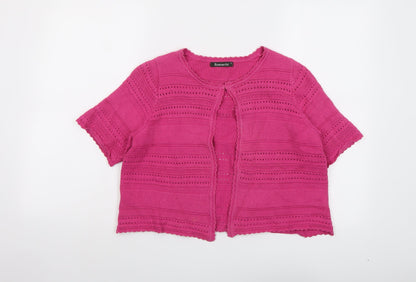 Womens UK Size S Bonmarché Pink Cardigan Jumper