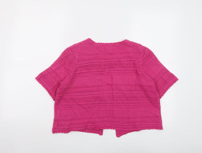 Womens UK Size S Bonmarché Pink Cardigan Jumper