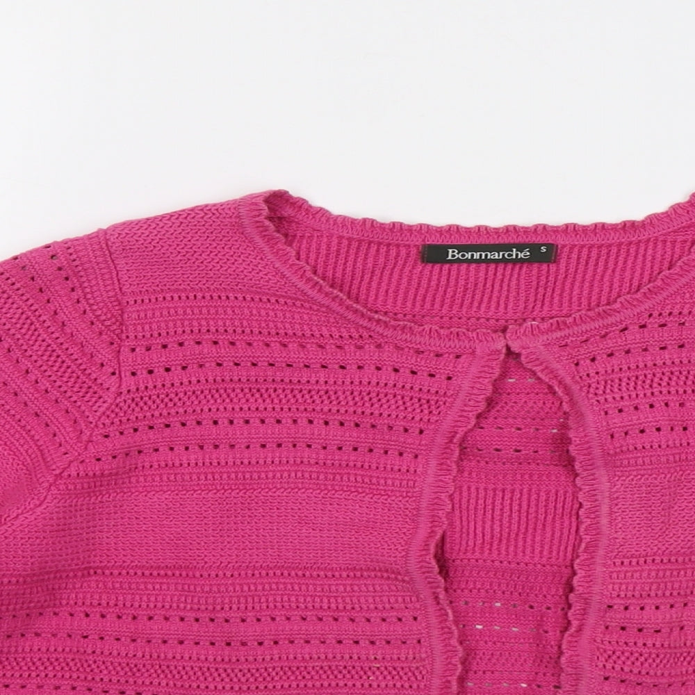 Womens UK Size S Bonmarché Pink Cardigan Jumper