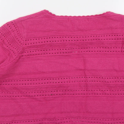 Womens UK Size S Bonmarché Pink Cardigan Jumper