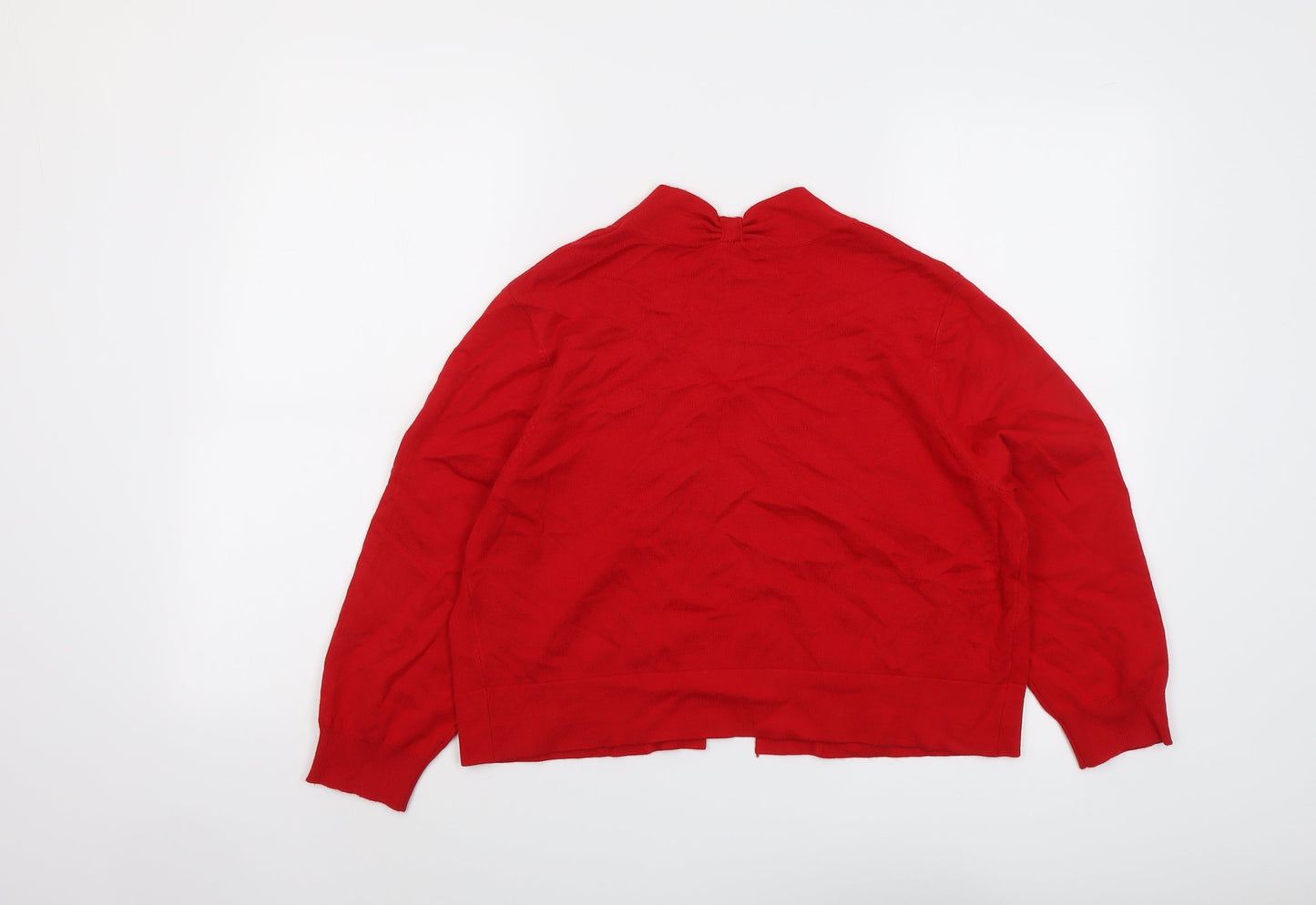 Womens UK Size 14 Roman Red Cardigan Jumper