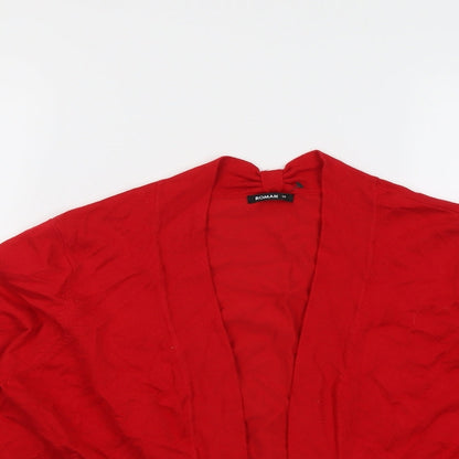 Womens UK Size 14 Roman Red Cardigan Jumper