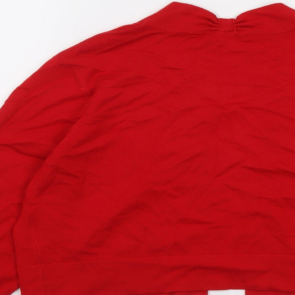 Womens UK Size 14 Roman Red Cardigan Jumper