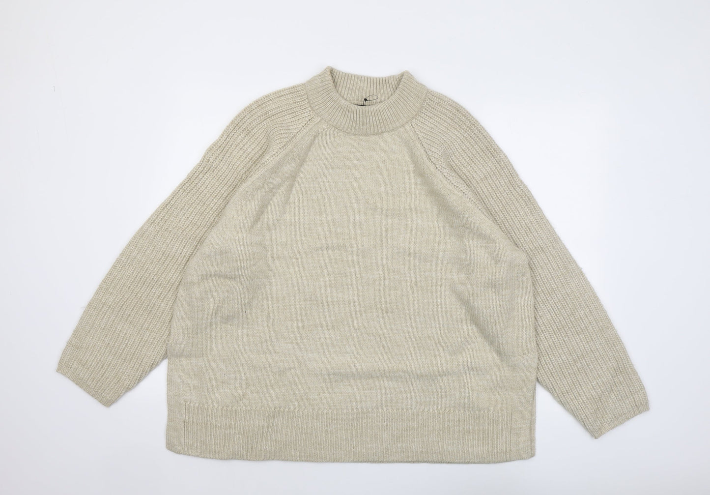 Womens UK Size XL Marks and Spencer Beige Pullover Jumper