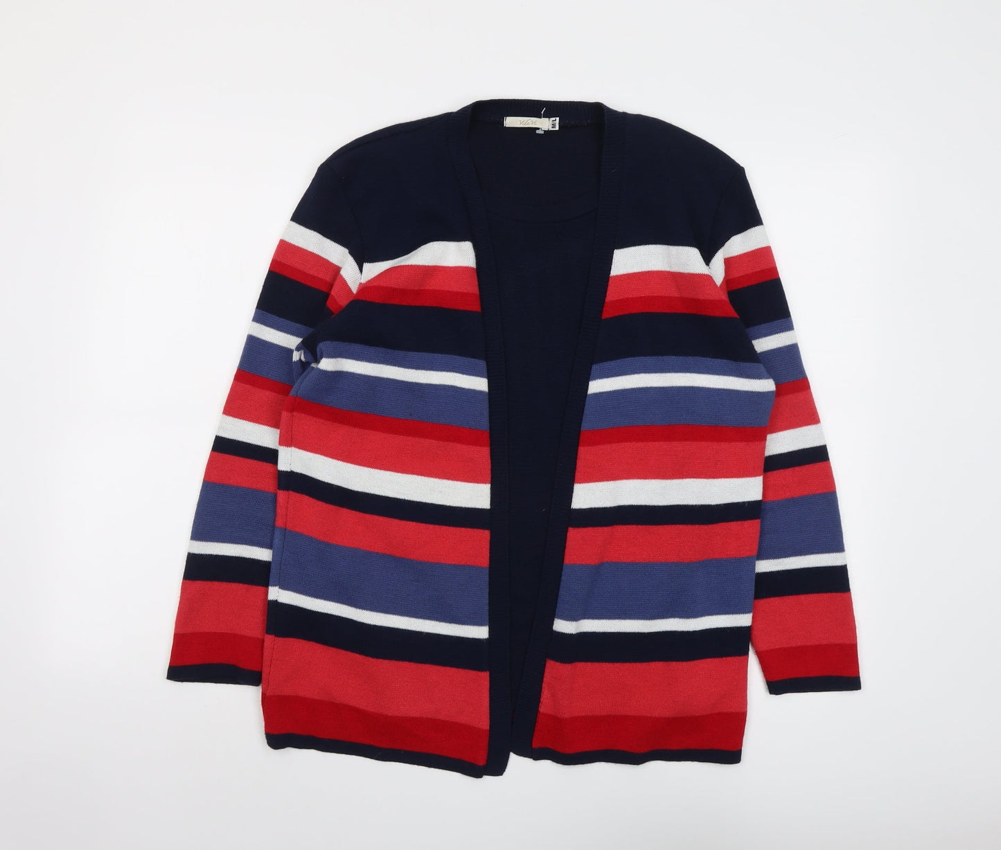 Womens UK Size M Vida Vi Multicoloured Cardigan Jumper