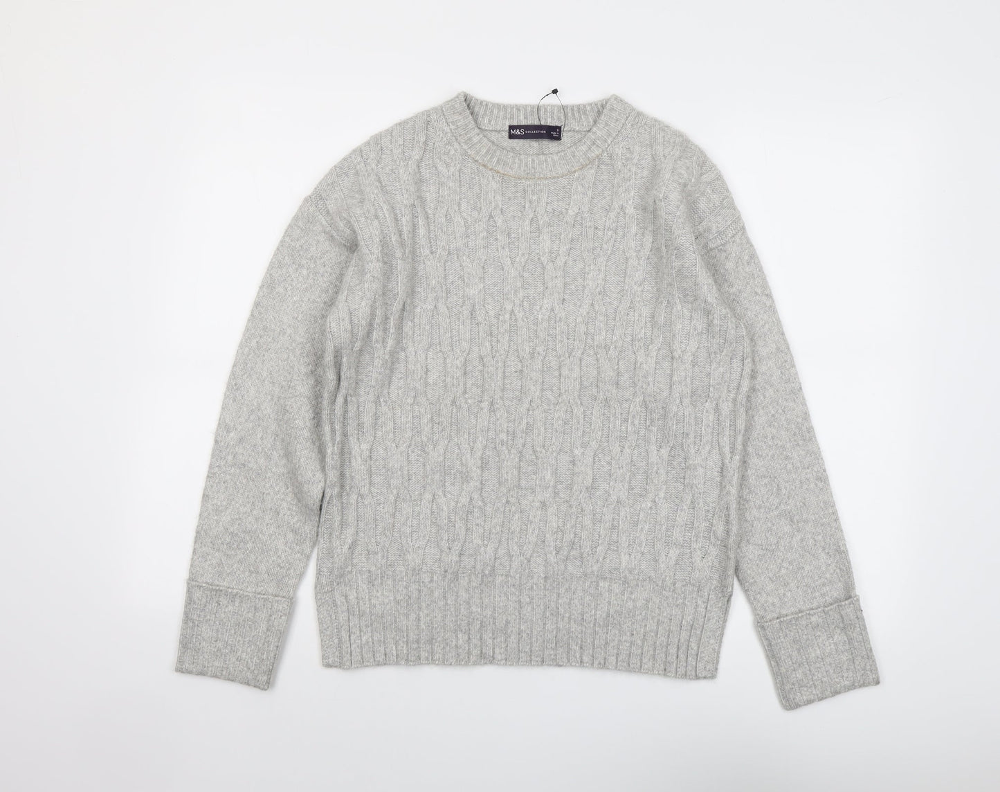Womens UK Size S Marks and Spencer Grey Pullover Jumper