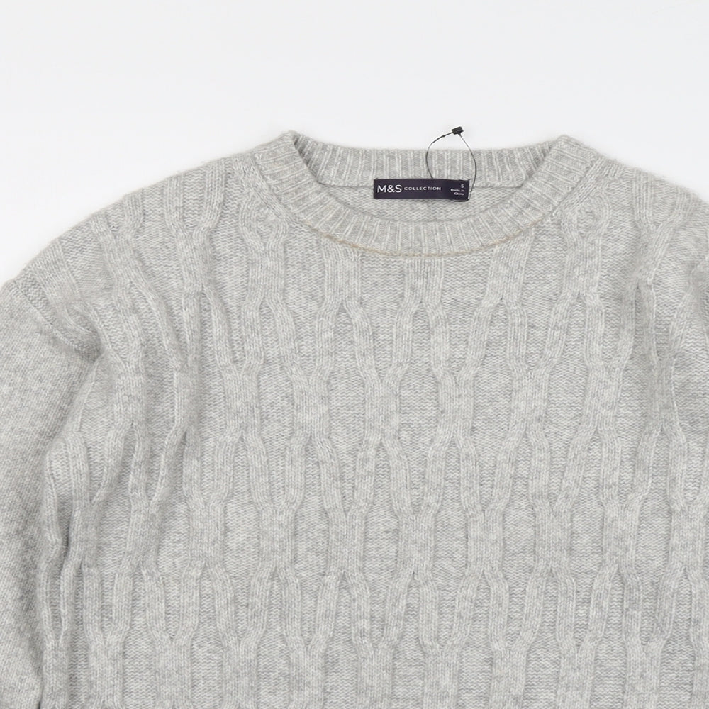 Womens UK Size S Marks and Spencer Grey Pullover Jumper