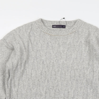 Womens UK Size S Marks and Spencer Grey Pullover Jumper