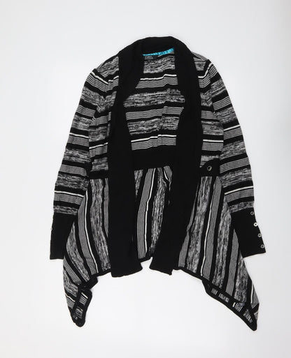 Womens UK Size 14 Star Black Cardigan Jumper