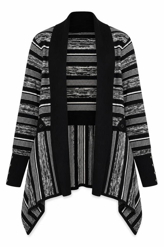 Womens UK Size 14 Star Black Cardigan Jumper