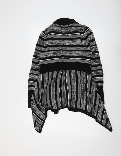 Womens UK Size 14 Star Black Cardigan Jumper