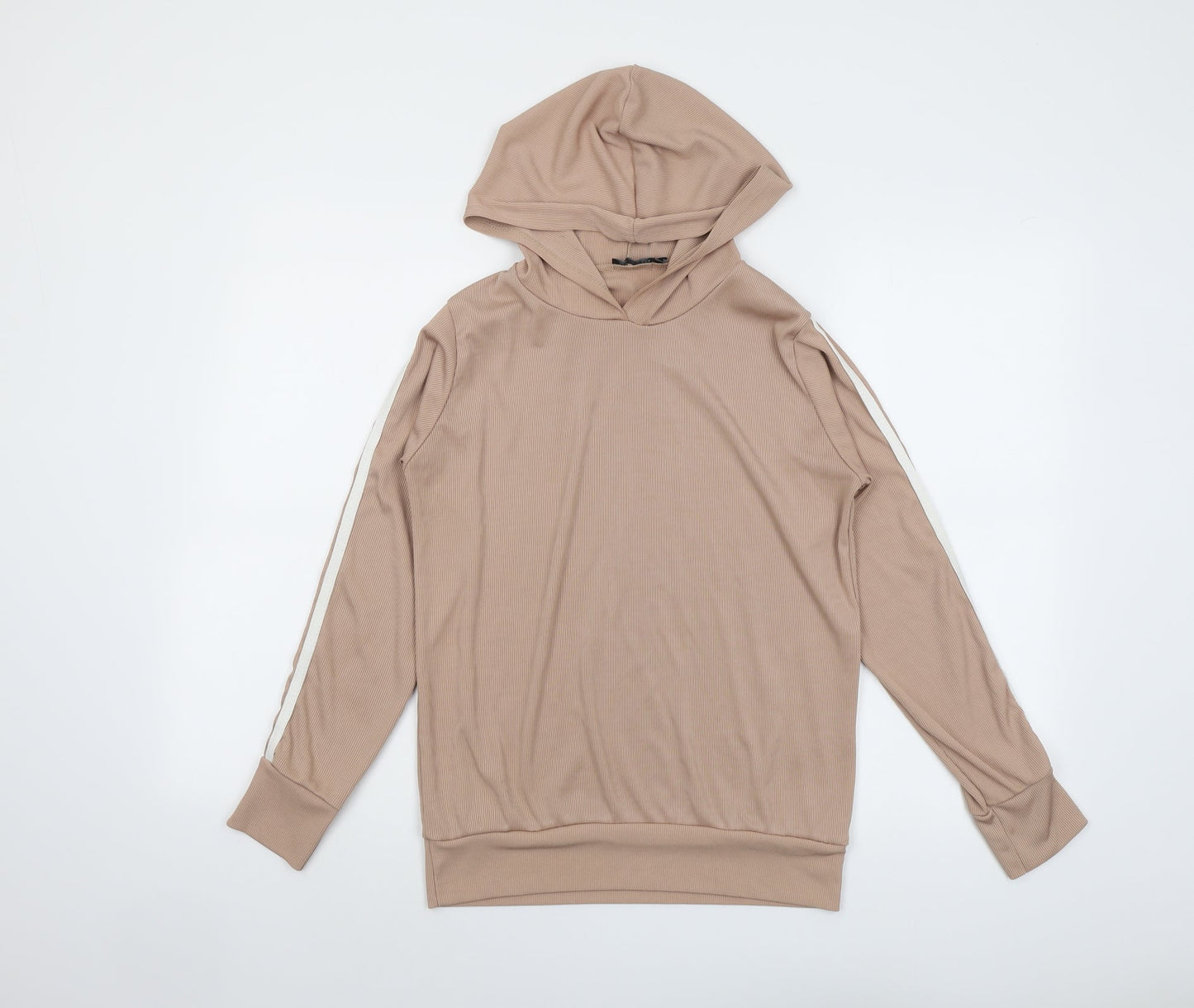 Boohoo Womens Beige Polyester Pullover Hoodie Size 10 Pullover