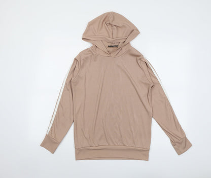 Boohoo Womens Beige Polyester Pullover Hoodie Size 10 Pullover
