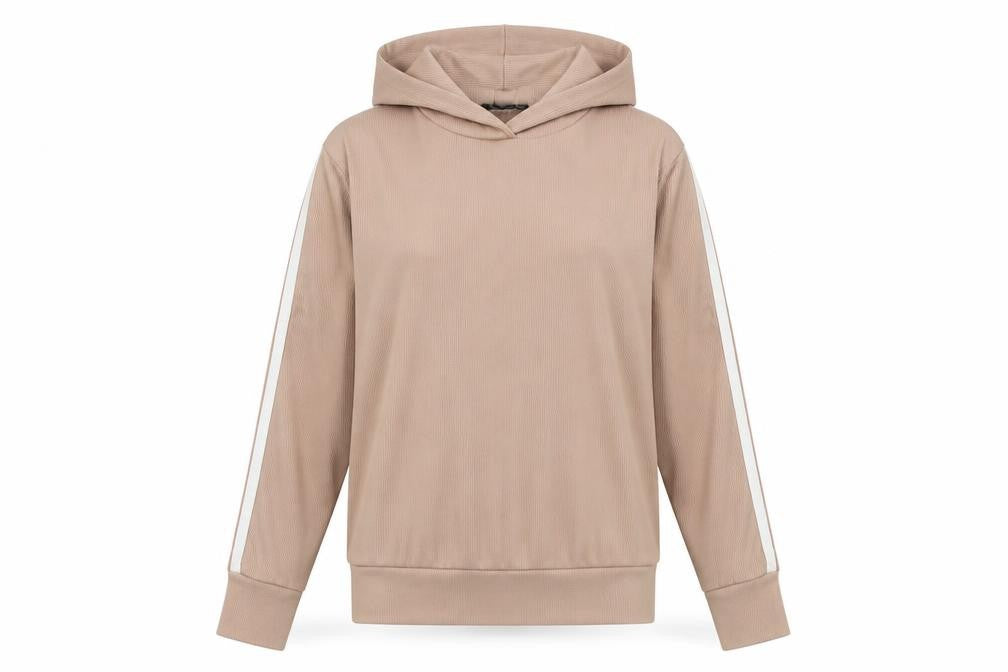 Womens UK Size 10 Boohoo Beige Pullover Hoodie