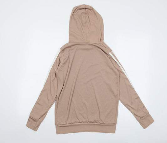 Boohoo Womens Beige Polyester Pullover Hoodie Size 10 Pullover