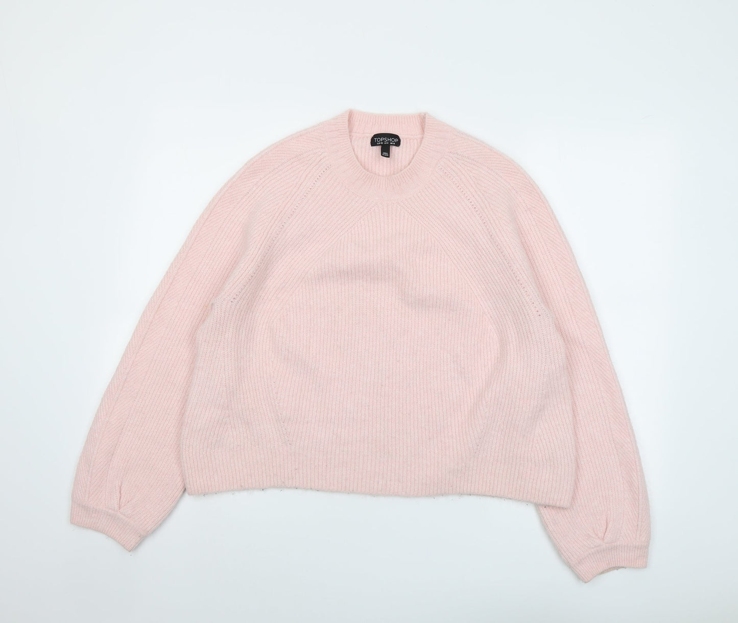 Womens UK Size 12 Topshop Pink Pullover Jumper